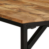 Dining Table 180x90x75 cm Solid Wood Rough Mango 373606