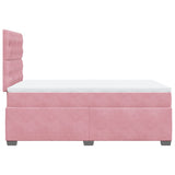 Box Spring Bed with Mattress Pink 120x200 cm Velvet 3290893