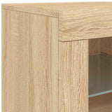 Side Cabinet with LED Lights Sonoma Oak Engineered Wood 836634
