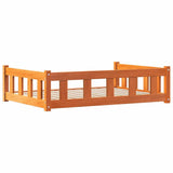 Dog Bed with Storage Wax Brown 100 x 70 x 28 cm Solid Pine Wood 869886
