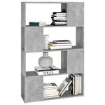 Book Cabinet Room Divider Concrete Grey 80x24x124.5cm Engineered Wood 809138