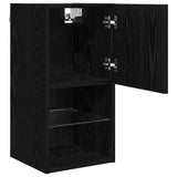 Wall-mounted TV Cabinets 2 pcs Black Oak 30.5 x 30 x 60 cm 882947