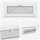Tilt Basement Window RISOR 95 x 45 cm PVC and Clear Plain Glass 42047776