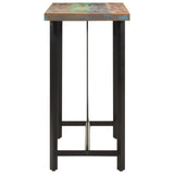 ZNTS Bar Table 110x55x107 cm Solid Wood Reclaimed and Iron 356373