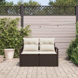 Garden Sofa Brown 120 x 62 x 69cm Poly Rattan 42006753