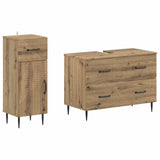 2 Piece Bathroom Cabinet Set HAARLEM Artisan Oak 3417701