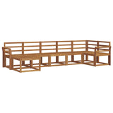 Outdoor Sofa Set 7 pcs Natural Solid Acacia Wood 3366707