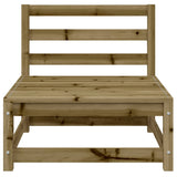 Garden Sofa Natural Wood Impregnated Solid Pine Wood Medium 837934