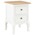 ZNTS Bedside Cabinet 2 pcs White 35x30x49 cm MDF 280037