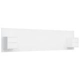 Bed Headboard with Cabinets White Engineered Wood 3115756