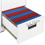 Filing Cabinet White 46x62x133 cm Steel 336278