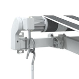 Retractable Awning Anthracite and white 3215797