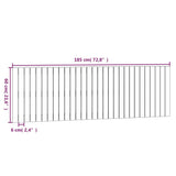 Wall Headboard 185x3x60 cm Solid Wood Pine 824863