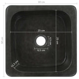 Sink 30x30x15 cm Riverstone Black 142779