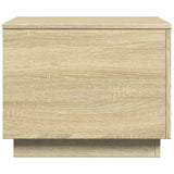 Coffee Table with LED Lights Sonoma Oak 50x50x40 cm 839870