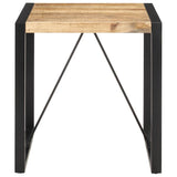 321596 Dining Table 70x70x75 cm Solid Rough Mango Wood