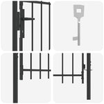 Fence Gate Grey 100 x 100 cm Powder coated steel 42008879