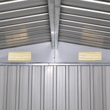 Garden Storage Shed Green Metal 257x205x178 cm 42910