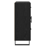Sideboard Black Oak 69.5 x 34 x 90 cm Engineered Wood and Iron 881542