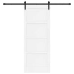 Sliding Door Manual White and black 83 x 211 cm 3333311