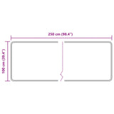 Rug Runner MARSA Grey 100 x 250 cm Polyester and PVC 42023200
