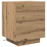 Bedside Cabinet with Drawer 2 pcs Artisan Oak 45 x 40 x 55 cm 863060