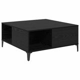 Coffee Table Black Oak 80 x 80 x 36.5 cm Engineered Wood 881185