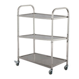 3 Tier Stainless Steel Trolley Cart Kitchen Restaurant Serving Catering Train UK 58929497