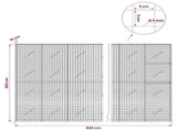 Gabion with 5 mm Wire and 5x5 cm Mesh 800x10x200 cm 3464026