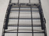 Rattan Folding Sun Lounger Outdoor Chair with Cushion and Pillow Grey T3398P325174