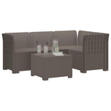 4-Seater Garden Sofa Rattan Look PP Light Grey 3443997