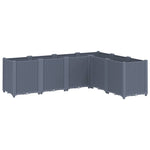 ZNTS Garden Planter Grey 160x120x53 cm PP 367861