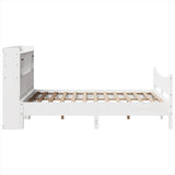 Bed Frame without Mattress White 140x190 cm Solid Wood Pine 3323390