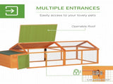 Wooden Chicken Coop with Nesting Box, Openable Roof, for 4-8 Chickens, Nature Wood T3398P552566