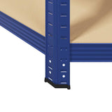 5-Layer Corner Shelf Blue Steel&Engineered Wood 4016964