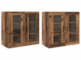 Wall Mounted Cabinets 2 pcs Old wood 69.5 x 34 x 90 cm 3394536