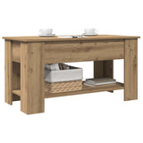 Coffee Table Artisan Oak 101x49x52 cm Engineered Wood 856927