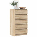 Drawer Cabinet Sonoma Oak 60x36x103 cm Engineered Wood 823019