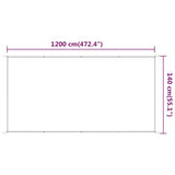 Vertical Awning Beige 140x1200 cm Oxford Fabric 148268