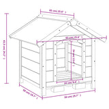 Dog Kennel Brown 65x65x61.5 cm Solid Wood Pine 172273