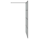 Walk-in Shower Wall Black 140 x 195 cm Tempered Glass 42022051