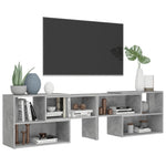 TV Cabinet Concrete Grey 149x30x52 cm Engineered Wood 808363