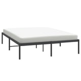 Metal Bed Frame without Mattress Black 140x190cm 350846