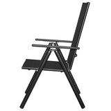 9 Piece Folding Outdoor Dining Set Aluminium Black 43382
