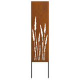 Garden Privacy Screen Rusty 32 x 140 cm Weathering Steel 876244