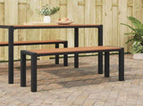 Garden Bench Brown 100 x 28 x 45cm Steel 42001772