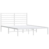 Metal Bed Frame without Mattress with Headboard White 150x200cm 352370