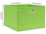 Storage Boxes 10 pcs Green 32x32x32 cm Fabric 288371