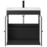 Bathroom Furniture Set Black 56 x 37.5 x 81 cm Engineered Wood 3404125