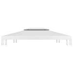 2-Tier Gazebo Top Cover 310 g/m² 4x3 m White 312077